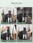 QCen 500W Centrifugal Juicer with Wide Mouth Chute