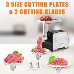 Cheffano Electric Meat Grinder with Sausage Maker Kit