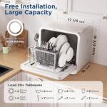 Gudsunal Portable Mini Dishwasher with 7L Tank