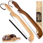 2-Pack Wooden Bread Knife Set for Sourdough