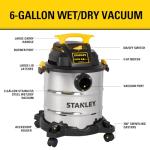 Stanley 6-Gallon Stainless Steel Wet/Dry Vacuum