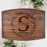 Personalized Engraved Wood Cutting Boards for Couples