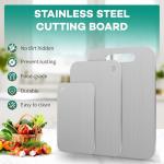 Stainless Steel 3-Piece Cutting Board Set
