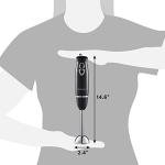 Elite Gourmet 500W Immersion Hand Blender, Black