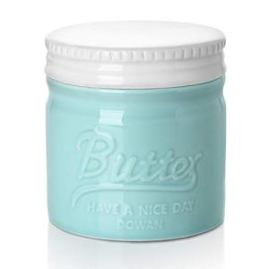 DOWAN Ceramic Butter Dish with Lid, Blue