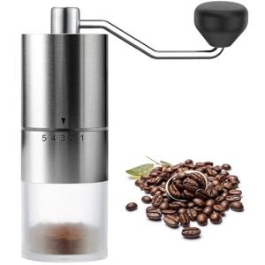 EZLucky Portable Manual Coffee Grinder with Adjustable Settings