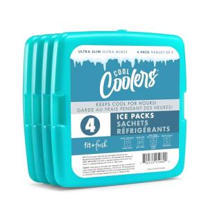 Fit & Fresh Slim Ice Packs - 4 Pack Green