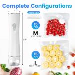 Gikxki Handheld Vacuum Sealer with 30 Reusable Bags