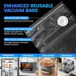 Gikxki Handheld Vacuum Sealer with 30 Reusable Bags