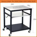 NUUK 24" Stainless Steel Outdoor Pizza Oven Table