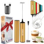 Electric Handheld Milk Frother with Travel Case