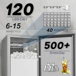 Under Counter Ice Maker - 120 LBS/Day, Auto-Clean