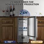 Under Counter Ice Maker - 120 LBS/Day, Auto-Clean