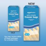 Amazon Basics Gallon Freezer Bags, BPA Free, 90 Count