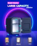 Compact 4L Mini Fridge with LED Light - Black