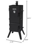 Dyna-Glo 36" Vertical Charcoal Smoker - Black