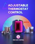 Compact 4L Mini Fridge with LED Light - Black