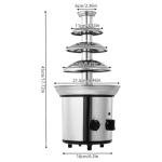 4-Tier Stainless Steel Chocolate Fountain Machine