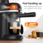 SOWTECH Espresso Machine with Milk Frother, 1-4 Cups