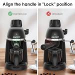 SOWTECH Espresso Machine with Milk Frother, 1-4 Cups