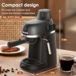 SOWTECH Espresso Machine with Milk Frother, 1-4 Cups