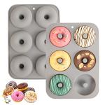 Aichoof Non-Stick Silicone Donut Molds - Set of 2
