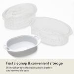 BELLA 7.4 QT Two Tier Food Steamer, Black