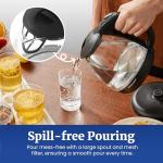 Elite Gourmet 1.0L Electric Glass Kettle, Black