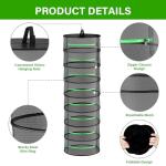 8-Layer Herb Drying Rack with Zippered Mesh