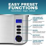 Elite Gourmet Long Slot 4-Slice Toaster