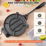 VEVOR 10-Inch Cast Iron Tortilla Press with Paper