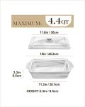 MALACASA 4.4 Quart Ceramic Casserole Dish with Lid