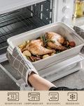 MALACASA 4.4 Quart Ceramic Casserole Dish with Lid