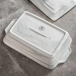 MALACASA 4.4 Quart Ceramic Casserole Dish with Lid