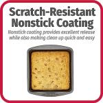 GoodCook 8" Nonstick Steel Square Pan, Gray