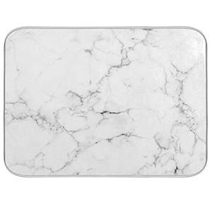 Marble Print Dish Drying Mat - Reversible Microfiber