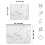 Marble Print Dish Drying Mat - Reversible Microfiber