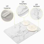 Marble Print Dish Drying Mat - Reversible Microfiber