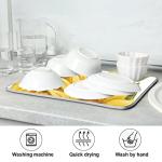 Marble Print Dish Drying Mat - Reversible Microfiber