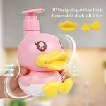 Adorable Pink Duck Soap Dispenser for Kids