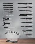 19-Piece EUNA Kitchen Knife Set with Block