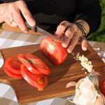 AIDEA Large Acacia Wood Cutting Board with Handle