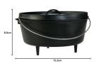 Lodge 10 Quart Pre-Seasoned Cast Iron Dutch Oven