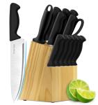 14-Piece German Steel Kitchen Knife Set with Block