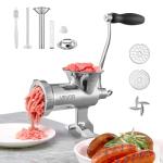 VEVOR Stainless Steel Manual Meat Grinder with Attachments