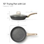CAROTE 10-Inch Nonstick Frying Pan with Lid