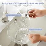 Bear Electric Food Processor with 8-Cup Glass Bowl