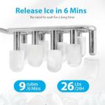 Aeitto Portable Ice Maker - 9 Ice Cubes in 6 Mins
