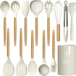 Heat Resistant Silicone Utensils Set with Holder