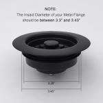 GZILA Black Garbage Disposal Strainer and Stopper
